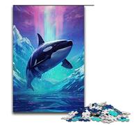 Puzzle per adulti da 1000 pezzi con motivo magico di orca assassina, assemblaggio, aiuta il cervello a esercitare i giocattoli avvincenti per coltivare la pazienza, 1000 pezzi
