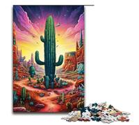 Puzzle per adulti da 1000 pezzi con motivo segreto di cactus aiuta il cervello a esercitare i giocattoli avvincenti per coltivare la pazienza (75x50 cm)