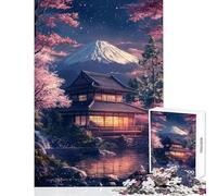 Puzzle per adulti da 1000 pezzi con motivo Serenità in fiore di ciliegio gioco pratico per tutta la famiglia amici e parenti (dimensioni 38x52cm)