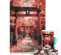 Puzzle per adulti da 1000 pezzi con motivo Torii sotto i ciliegi in fiore Un gioco pratico divertente e spiritoso perfetto come decorazione da scrivania 38x52cm