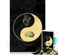 Puzzle per adulti da 1000 pezzi con motivo Yin Yang e incastro preciso,gioco di abilità mentale,gioco gratuito,scena natalizia (50x75cm)