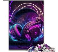 Puzzle per adulti da 1000 pezzi con musica dal vivo e neon. Puzzle difficili per adulti, livello di difficoltà: principiante. Ottimi come regali di compleanno e per le feste (dimensioni 26x38cm).