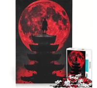 Puzzle per adulti da 1000 pezzi con ninja della luna rossa giocattolo fai-da-te interazione genitore-figlio compleanno e Natale 38x52cm