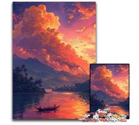 Puzzle per adulti da 1000 pezzi con nuvole al tramonto, perfetto come decorazione fai da te o regalo di compleanno, 50x75CM/19,68x29,52 pollici.