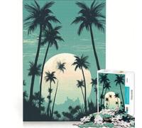 Puzzle per adulti da 1000 pezzi con oasi di palme gioco per famiglie antistress compleanno e Natale 38x26cm