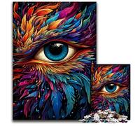 Puzzle per adulti da 1000 pezzi con occhi di fenice color fuoco gioco interattivo per famiglie fai da te decorazione per la casa sfida per il cervello regalo da 1000 pezzi (75x50 cm)