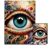 Puzzle per adulti da 1000 pezzi con occhi psichedelici, decorazioni colorate per la casa e gioco interattivo per famiglie, 26X38CM/10,23x14,96 pollici