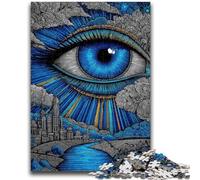 Puzzle per adulti da 1000 pezzi con occhi psichedelici, difficili da completare ma divertenti e umoristici, regalo di compleanno, regali, arte murale 26x38cm