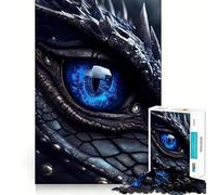 Puzzle per adulti da 1000 pezzi con occhio di drago blu,taglio perfetto Divertimento assicurato,stimola la mente,ideale per i momenti di relax,perfetto per decorare la casa durante le feste 50x75cm
