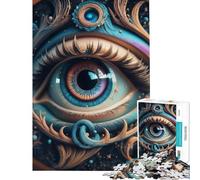 Puzzle per adulti da 1000 pezzi con occhio surreale e stelle giocattolo da parete per divertimento in famiglia ideale per compleanni (50x75cm)