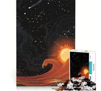 Puzzle per adulti da 1000 pezzi con onde cosmiche e corpi celesti, gioco educativo, decorazione per la casa, ideale come regalo 38x26cm