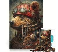 Puzzle per adulti da 1000 pezzi con orso biomeccanico,taglio preciso,giocattolo stimolante per la mente,gioco rilassante,regalo di Natale (50x75cm)