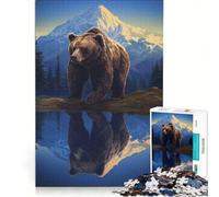 Puzzle per adulti da 1000 pezzi con orso bruno e grizzly, tema natura Gioco pratico, stimola l'analisi e la logica amici e familiari 50x75cm