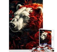 Puzzle per adulti da 1000 pezzi con orso polare il mio simpatico amico giochi rilassanti regali per donne giocattoli antistress divertimento a casa (26x38cm)