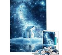 Puzzle per adulti da 1000 pezzi con orso polare nel cosmo Puzzle per ragazzi ideale per passare il tempo in casa durante le vacanze Attività divertenti da fare a casa Gioco di sfida unico 50x75cm