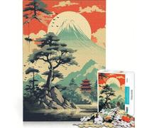 Puzzle per adulti da 1000 pezzi con paesaggi giapponesi vintage gioco divertente e rilassante ideale per la vita intellettuale con Babbo Natale 38x26cm
