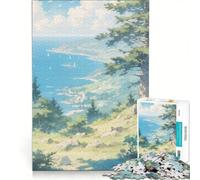 Puzzle per adulti da 1000 pezzi con paesaggi primaverili rilassanti gioco rompicapo attività divertenti da fare in casa lista dei desideri con Babbo Natale 50x75cm