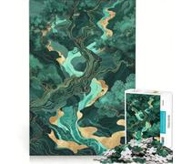 Puzzle per adulti da 1000 pezzi con paesaggio del fiume Emerald, gioco rilassante, antistress, collezione d'artista, opera d'arte 50x75cm