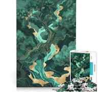Puzzle per adulti da 1000 pezzi con paesaggio del fiume smeraldo, gioco pratico, ideale per passare il tempo durante le vacanze a casa e per rafforzare l'amore di coppia 38x52cm