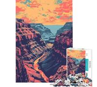 Puzzle per adulti da 1000 pezzi con paesaggio del Grand Canyon gioco educativo e stimolante ideale per il relax e il miglioramento della memoria perfetto come regalo di compleanno (dimensioni 38x52cm)