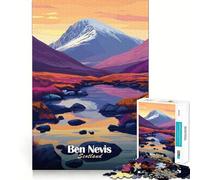 Puzzle per adulti da 1000 pezzi con paesaggio del monte Ben Nevis,ritaglio preciso,gioco stimolante per la mente,rilassante,regalo di Natale (38x26cm)