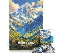 Puzzle per adulti da 1000 pezzi con paesaggio del Monte Bianco gioco pratico impegnativo e stimolante ideale come regalo per tutta la famiglia 38x26cm