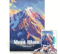 Puzzle per adulti da 1000 pezzi con paesaggio del Monte Bianco gioco pratico rilassante e stimolante per la mente regalo di compleanno regalo di viaggio 50x75cm