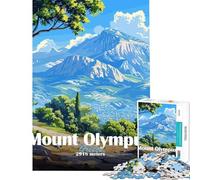Puzzle per adulti da 1000 pezzi con paesaggio del Monte Olimpo Gioco rilassante per adulti perfetto come decorazione e ideale come regalo (dimensioni 38x26cm)