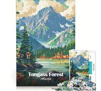 Puzzle per adulti da 1000 pezzi con paesaggio della foresta di Tongass Alaska gioco impossibile attività divertenti da fare in casa regalo di Natale o compleanno 50x75cm