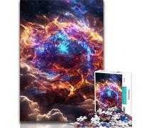 Puzzle per adulti da 1000 pezzi con paesaggio dell'universo della Via Lattea,puzzle per adolescenti,per ammazzare il tempo in vacanza con pezzi completamente interconnessi di forma casuale (38x26cm)