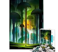 Puzzle per adulti da 1000 pezzi con paesaggio di foresta mistica Gioco educativo per tutta la famiglia Ottimo regalo per chi ama giocare e migliorare la memoria (dimensioni 50x75cm)