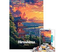 Puzzle per adulti da 1000 pezzi con paesaggio di Hiroshima Giappone Giochi per famiglie giocattoli educativi regalo perfetto per le vacanze a casa e per passare il tempo (dimensioni 38x26cm)