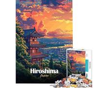 Puzzle per adulti da 1000 pezzi con paesaggio di Hiroshima Giappone Gioco rilassante e stimolante ideale come regalo di compleanno Sfida impegnativa (dimensioni 38x52cm)