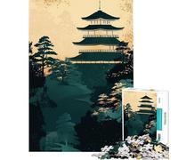 Puzzle per adulti da 1000 pezzi con paesaggio di pagoda giapponese Kintsugi gioco educativo per famiglie ottimo regalo per chi ama giocare e migliorare la memoria (dimensioni 38x52cm)