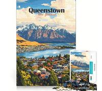 Puzzle per adulti da 1000 pezzi con paesaggio di Queenstown,Nuova Zelanda Ideale per decorare,stimolare la mente e creare un'atmosfera divertente Regalo perfetto per compleanni e hobby (38x52cm)