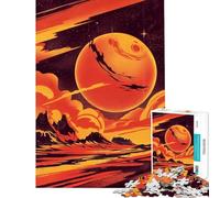 Puzzle per adulti da 1000 pezzi con paesaggio di un pianeta infuocato gioco interattivo e stimolante per l'intelletto ideale come regalo per uomini e donne e per alleviare lo stress (38x52cm)