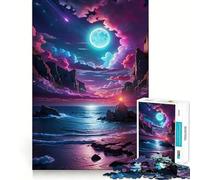 Puzzle per adulti da 1000 pezzi con paesaggio fantastico da spiaggia,pezzi ben definiti,gioco di logica,divertente per il tempo libero,decorazione natalizia,regalo (50x75cm)