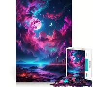 Puzzle per adulti da 1000 pezzi con paesaggio fantastico sulla spiaggia,pezzi ben definiti,gioco di logica,divertente per il tempo libero,decorazione natalizia,regalo (38x26cm)