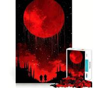 Puzzle per adulti da 1000 pezzi con paesaggio fantasy "Luna di Sangue",disegni dai tagli netti,gioco divertente per la concentrazione,momento di relax,regalo di Natale 38x52cm