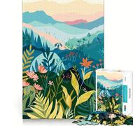 Puzzle per adulti da 1000 pezzi con paesaggio forestale,design minimalista,giunture lisce,divertimento,risoluzione di problemi,gioco casual,compleanno,arte e gioco (38x52cm)