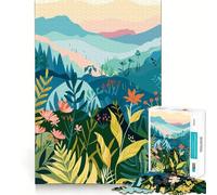 Puzzle per adulti da 1000 pezzi con paesaggio forestale minimalista,taglio perfetto,divertente sfida intelligente,gioco tranquillo,regalo artistico di Natale (38x26cm)