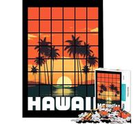Puzzle per adulti da 1000 pezzi con paesaggio hawaiano al tramonto in stile zen Un gioco avvincente per coltivare la pazienza ideale per tutta la famiglia e per migliorare la memoria Un'ottima idea
