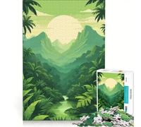 Puzzle per adulti da 1000 pezzi con paesaggio lussureggiante della giungla tropicale gioco per famiglie migliora la memoria ideale come regalo per tutta la famiglia 50x75cm