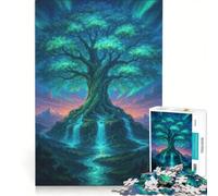 Puzzle per adulti da 1000 pezzi con paesaggio mistico dell'Albero della Vita gioco rilassante migliora la memoria compleanno e Natale 50x75cm