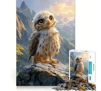 Puzzle per adulti da 1000 pezzi con paesaggio montano e falco,gioco a incastro preciso,stimolante per la mente,gioco gratuito,scena natalizia (50x75cm)