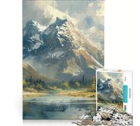 Puzzle per adulti da 1000 pezzi con paesaggio montano e lacustre antistress decorazione perfetta regalo di compleanno o per occasioni speciali 50x75cm