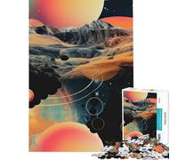 Puzzle per adulti da 1000 pezzi con paesaggio montano e spaziale gioco impossibile che stimola l'intelligenza e crea dipendenza regalo di compleanno per tutta la famiglia (dimensioni 38x26cm)