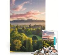 Puzzle per adulti da 1000 pezzi con paesaggio montano e valle al tramonto gioco impossibile migliora la memoria con pezzi a incastro di forma casuale 50x75cm
