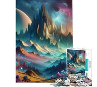 Puzzle per adulti da 1000 pezzi con paesaggio montano surreale gioco educativo e stimolante ideale per il relax e il miglioramento della memoria perfetto come regalo di compleanno (dimensioni 38x26cm)