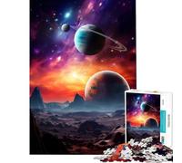 Puzzle per adulti da 1000 pezzi con paesaggio spaziale e pianeti Un gioco avvincente per coltivare la pazienza un'esperienza di analisi e logica impossibile ideale come regalo di compleanno (38x26cm)
